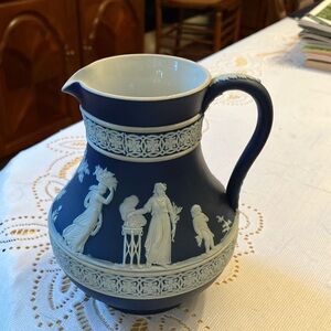 Dark Blue Wedgwood pitcher in pristine condition